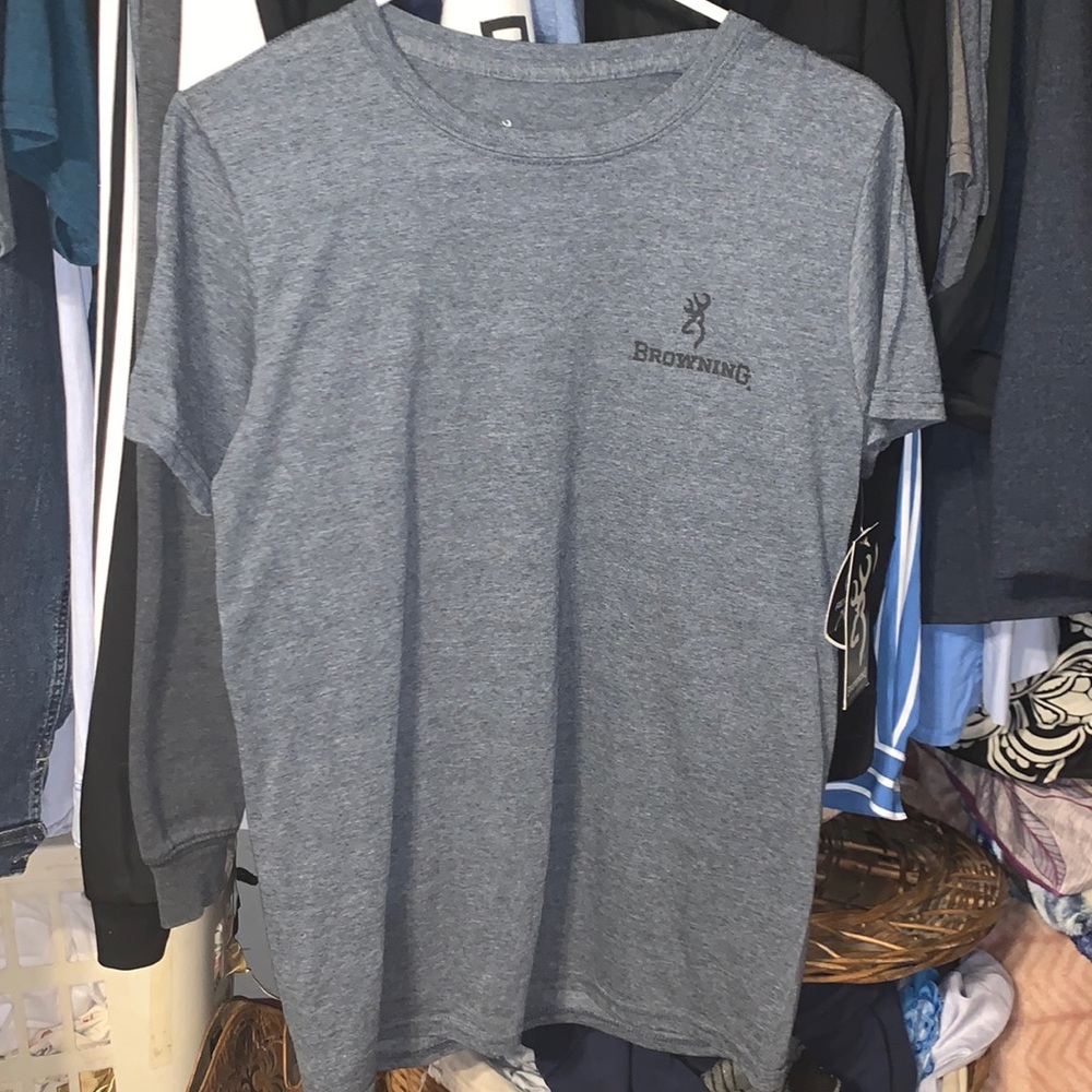 (NEW) Small Gray Camo Browning T-Shirt